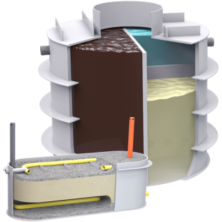Septik k obetonování 6m3 + filtr 6-9 osob