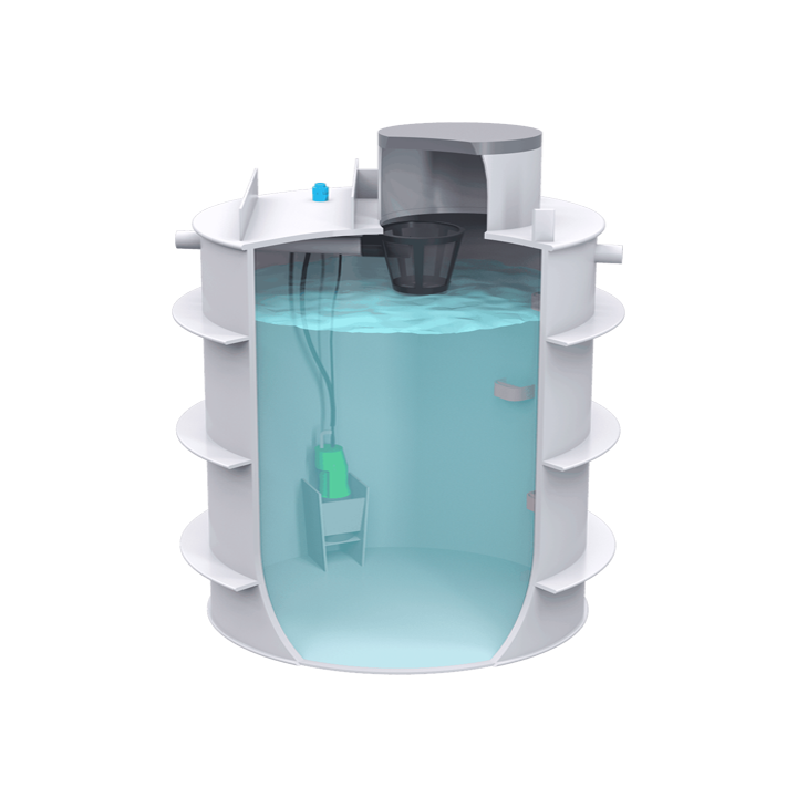 Set nádrž na vodu dvouplášťová 15m3