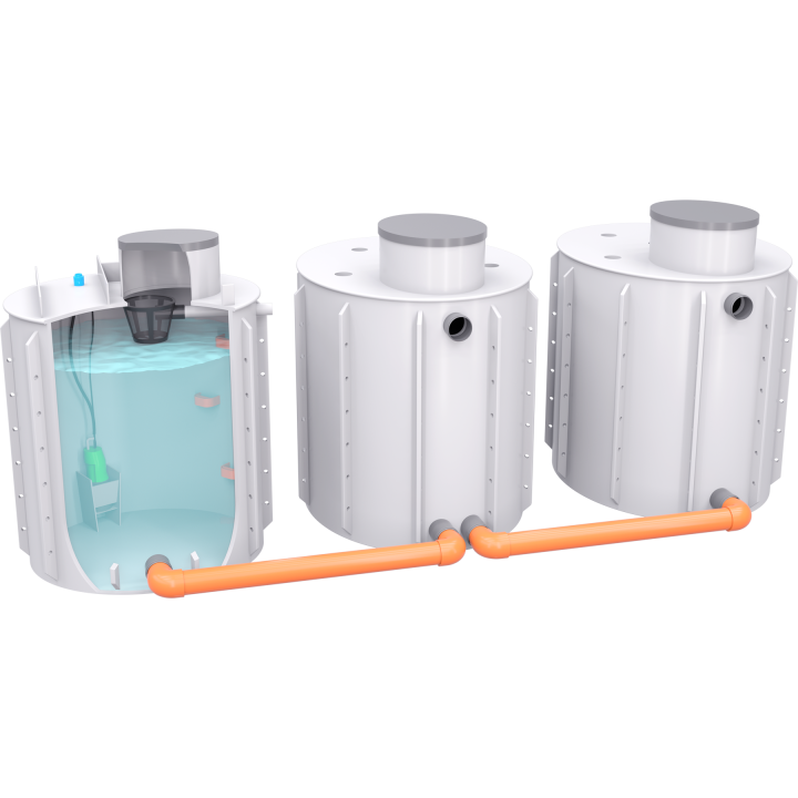 Set nádrž na vodu k obetonování 45m3