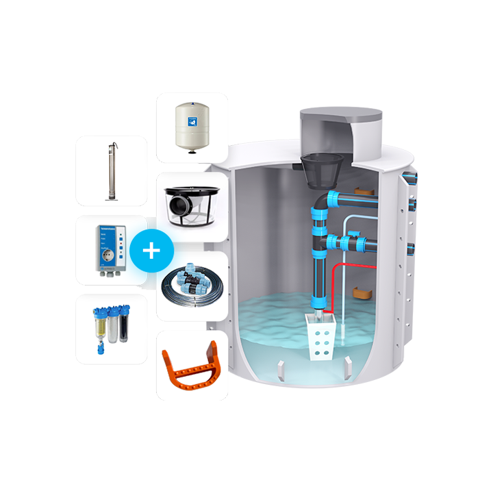 Set k obetonování 3m3 nádrž k zalévání a splachování WC