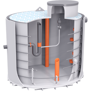 Akumulačně retenční nádrž s regulovaným odtokem dvouplášťová 5m3