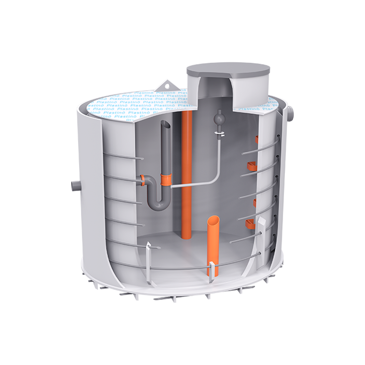 Akumulačně retenční nádrž s regulovaným odtokem dvouplášťová 9m3