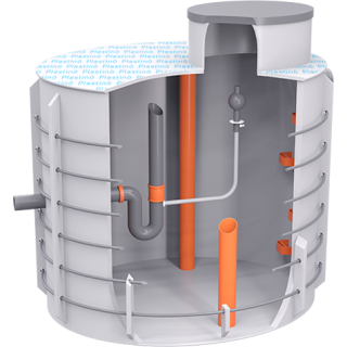 Akumulačně retenční nádrž s regulovaným odtokem k obetonování 5m3